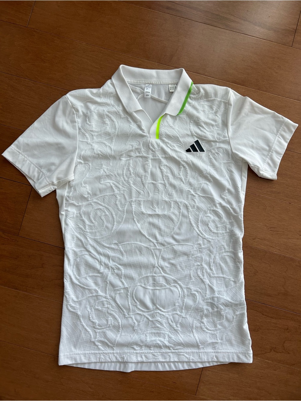adidas White AEROREADY Tennis Polo with Unique Design